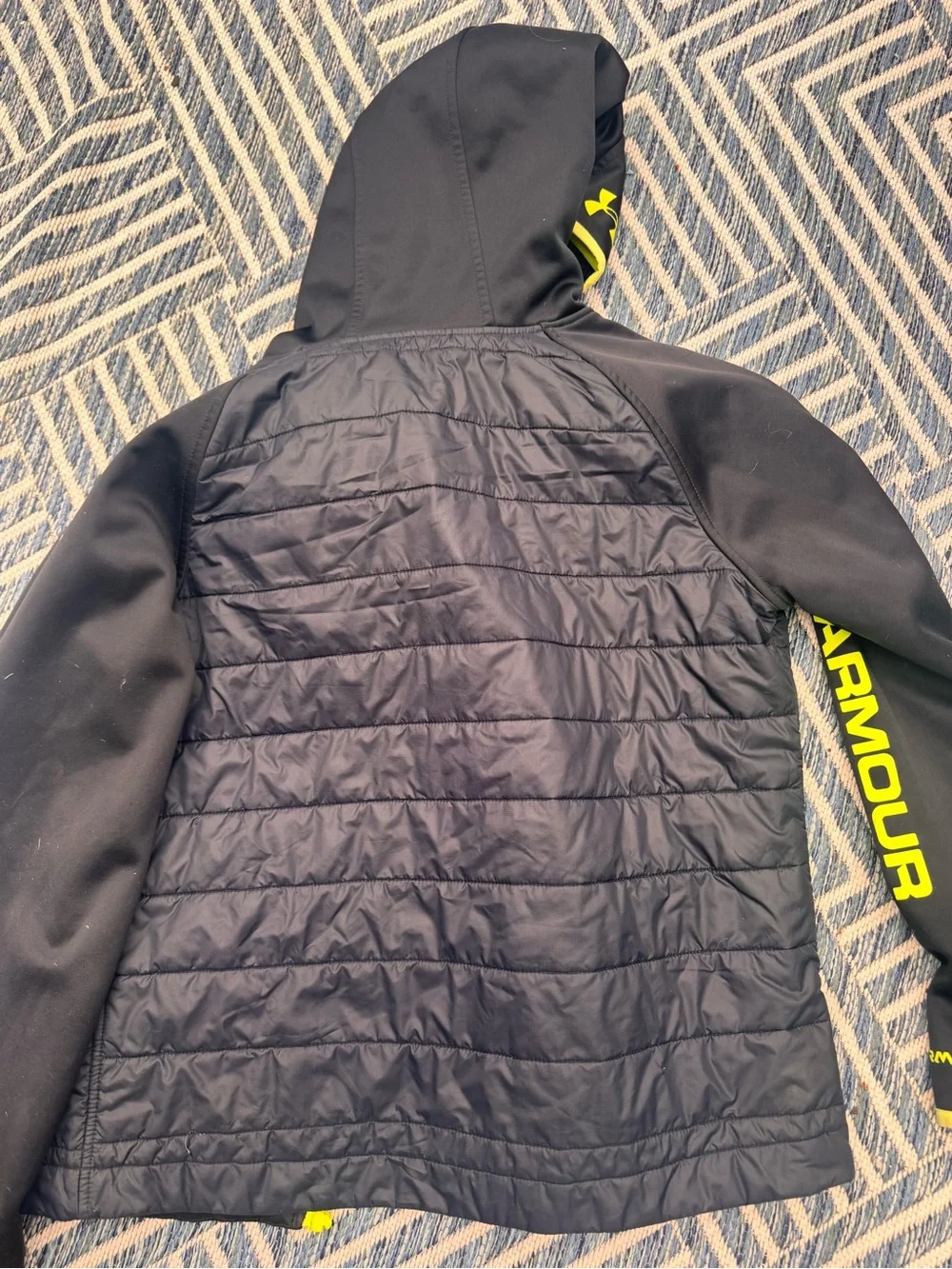 Under Armour Black Jacket with Neon Lime Trim